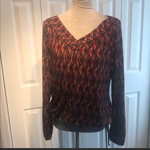 Worthington black and red blouse